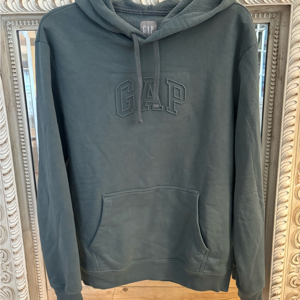 GAP Men's Hoodie Sweatshirt in Sage/Gray color